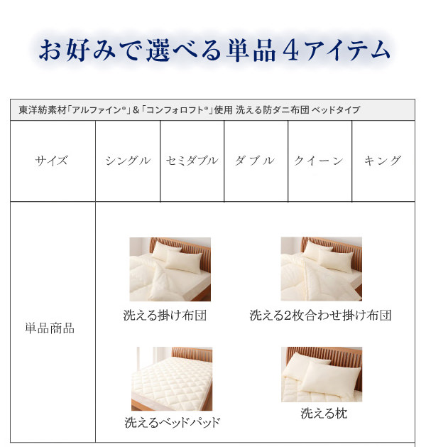 4点セット価格表