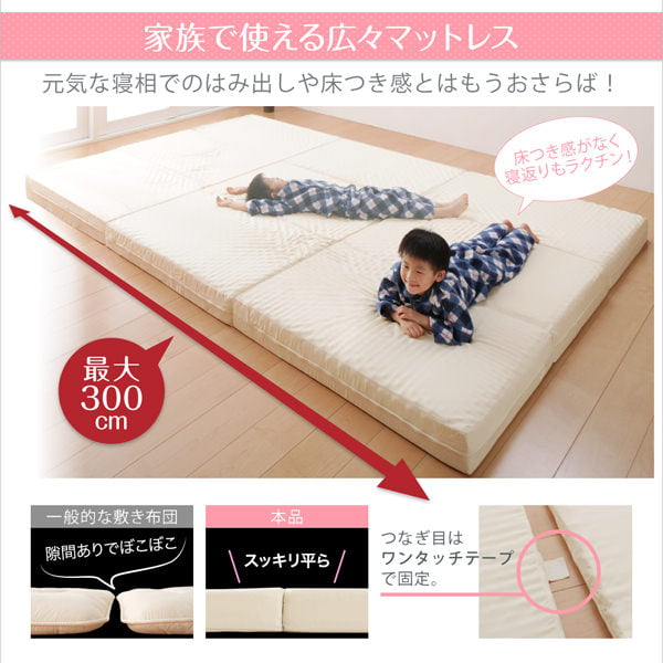 寝心地も満足なひろびろファミリーマットレス 厚さ12cm (シングル)の詳細 | 日本最大級のベッド通販ベッドスタイル