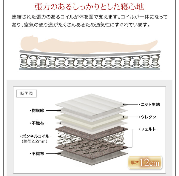 小さいベッドですっきり空間 ショート丈コンパクト収納ベッド (セミ