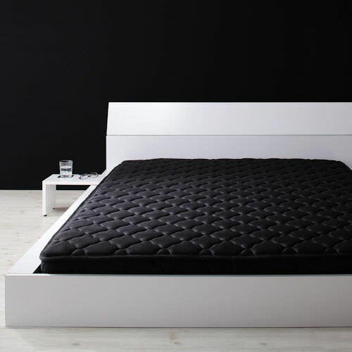 白と黒でシンプルな個性を演出 モダンデザインローベッド セミダブル の詳細 日本最大級のベッド通販ベッドスタイル