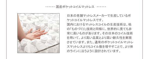 国産ポケットコイルマットレス