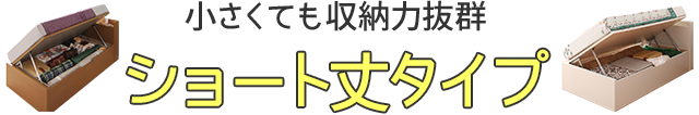 小さくても収納力抜群、ショート丈タイプ