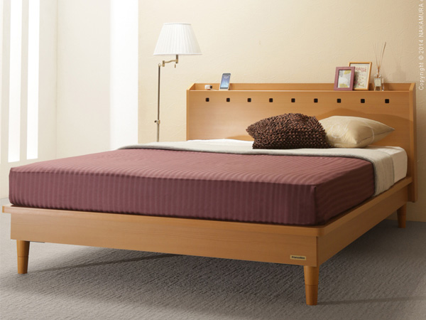 開放的な形 フランスベッド製 宮棚・3段階高さ調節機能付きベッド (シングル)