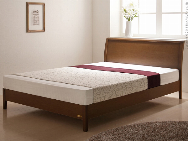 木の曲線が美しい フランスベッド製 脚付き すのこベッド (シングル)