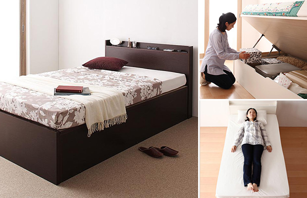 お話中】ガス圧式跳ね上げ収納ベッド①