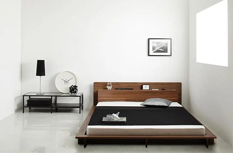 低めセミダブルでゆったり!ブラウンカラーのローベッド特集 | ベッド